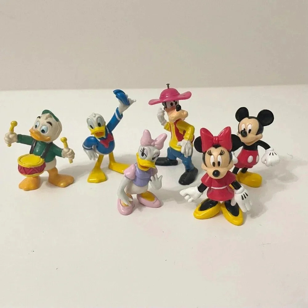 Lot of 6 Disney PVC Figures Mickey Mouse Minnie Donald Daisy Goofy Louie